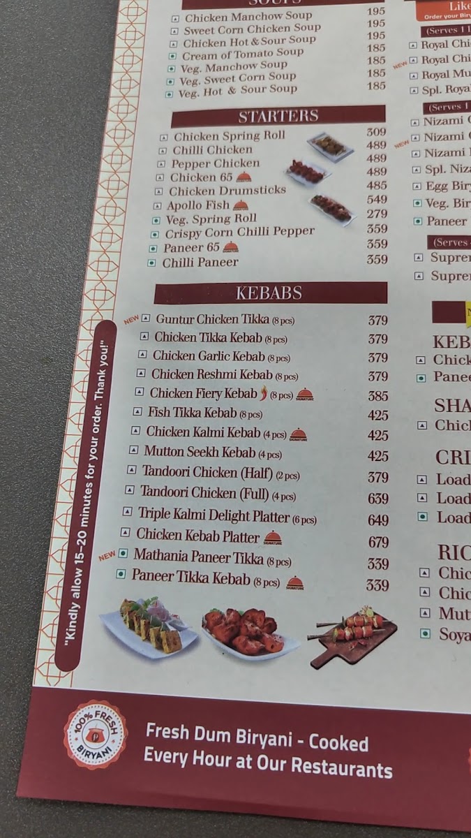 Menu - Paradise Biryani | Imax photo 6